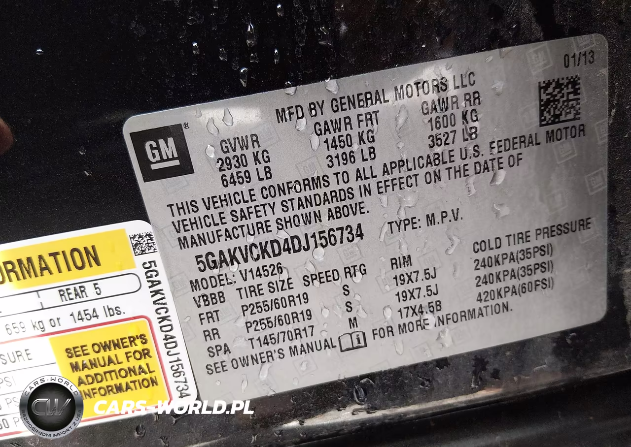 2013 Buick Enclave Leather VIN:5GAKVCKD4DJ156734 - 9