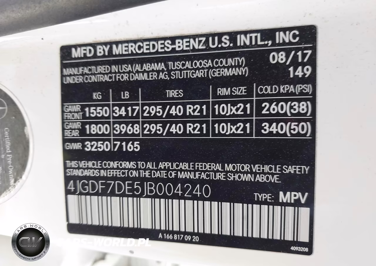 2018 Mercedes-Benz Gls 550 4Matic VIN:4JGDF7DE5JB004240 - 9