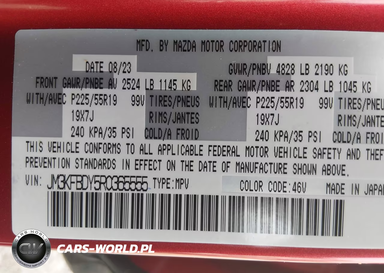 2024 Mazda Cx-5 2.5 Turbo Premium VIN:JM3KFBDY5R0365555 - 9
