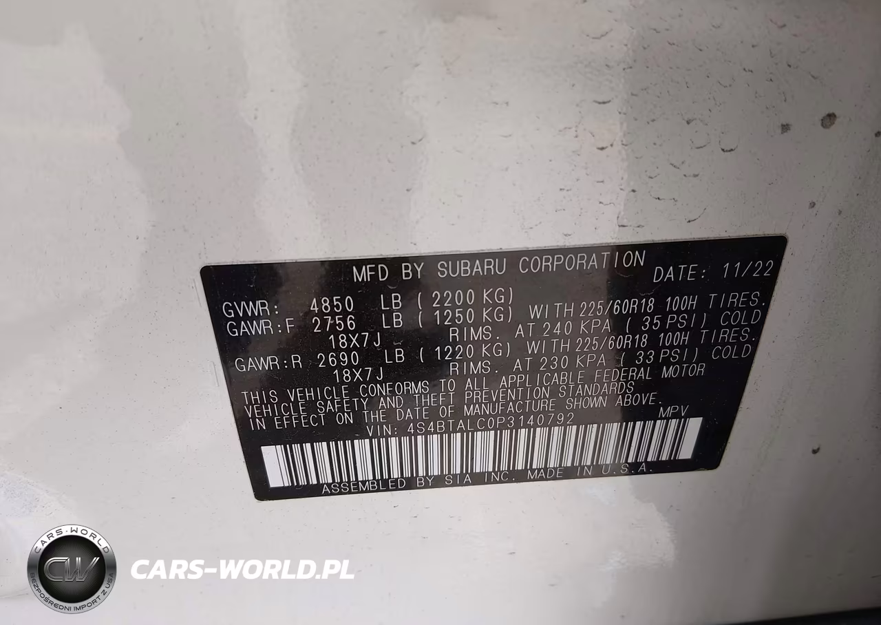 2023 Subaru Outback Onyx Edition VIN:4S4BTALC0P3140792 - 9