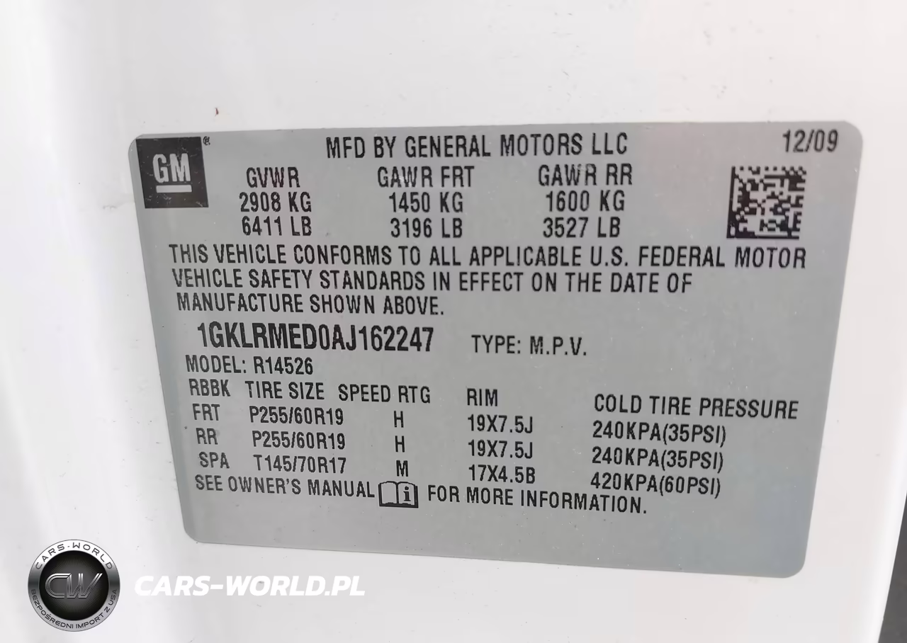 2010 GMC Acadia Slt-1 VIN:1GKLRMED0AJ162247 - 9