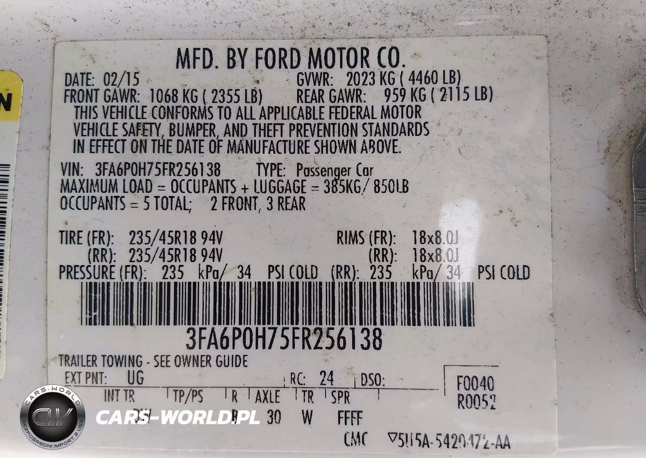 2015 Ford Fusion Se VIN:3FA6P0H75FR256138 - 9