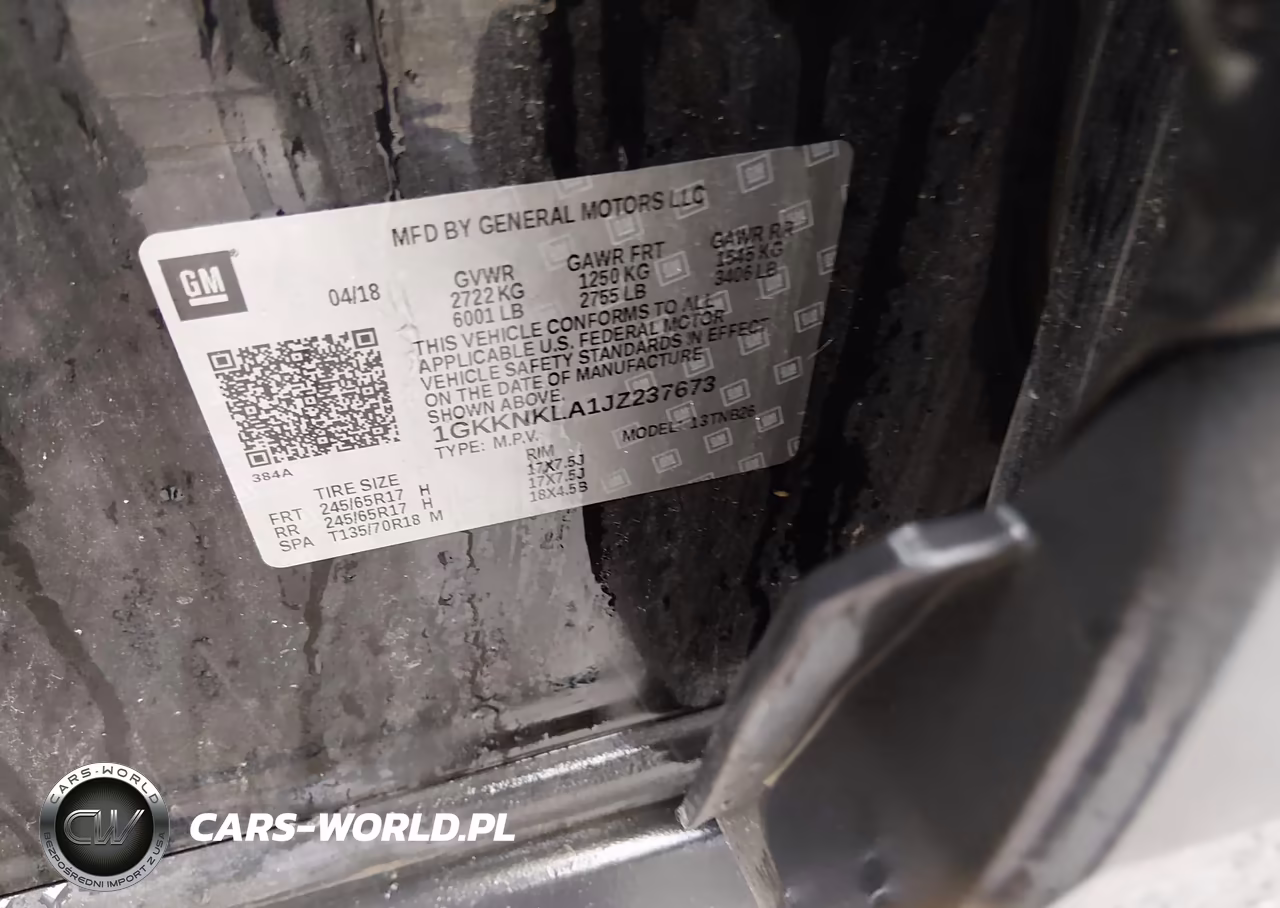 2018 GMC Acadia Sle-1 VIN:1GKKNKLA1JZ237673 - 9