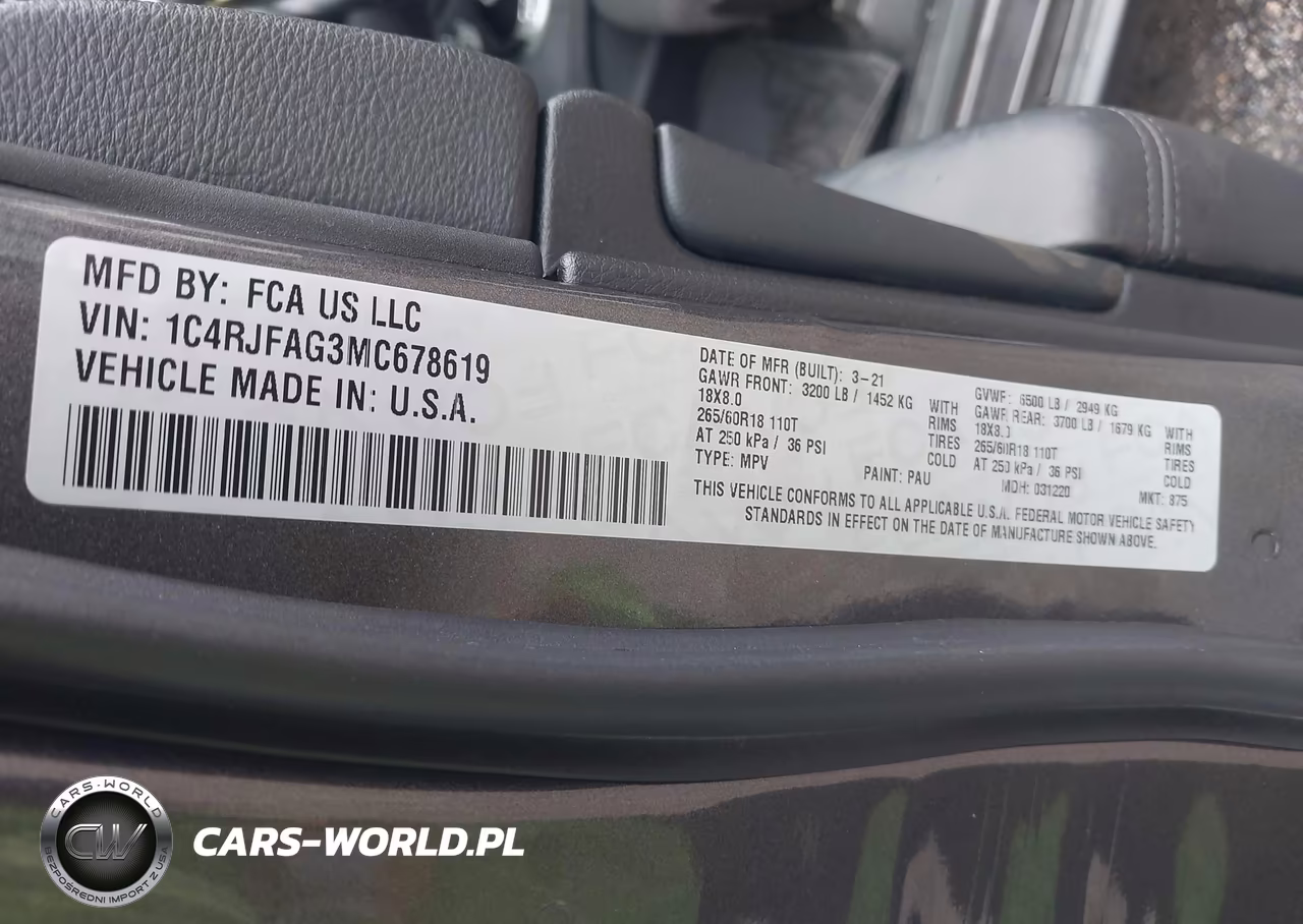 2021 Jeep Grand Cherokee Laredo E 4X4 VIN:1C4RJFAG3MC678619 - 9