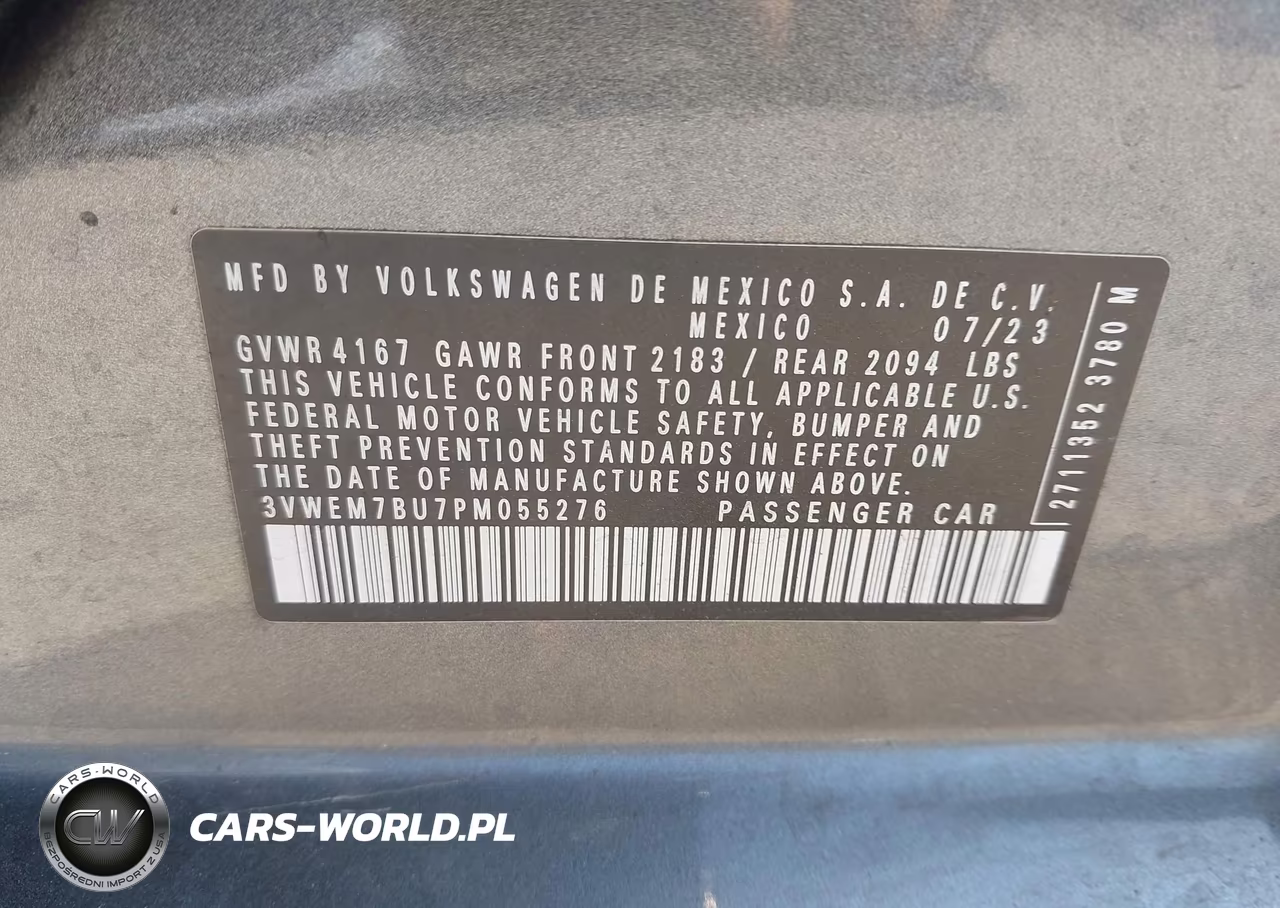 2023 Volkswagen Jetta 1.5T Se VIN:3VWEM7BU7PM055276 - 9