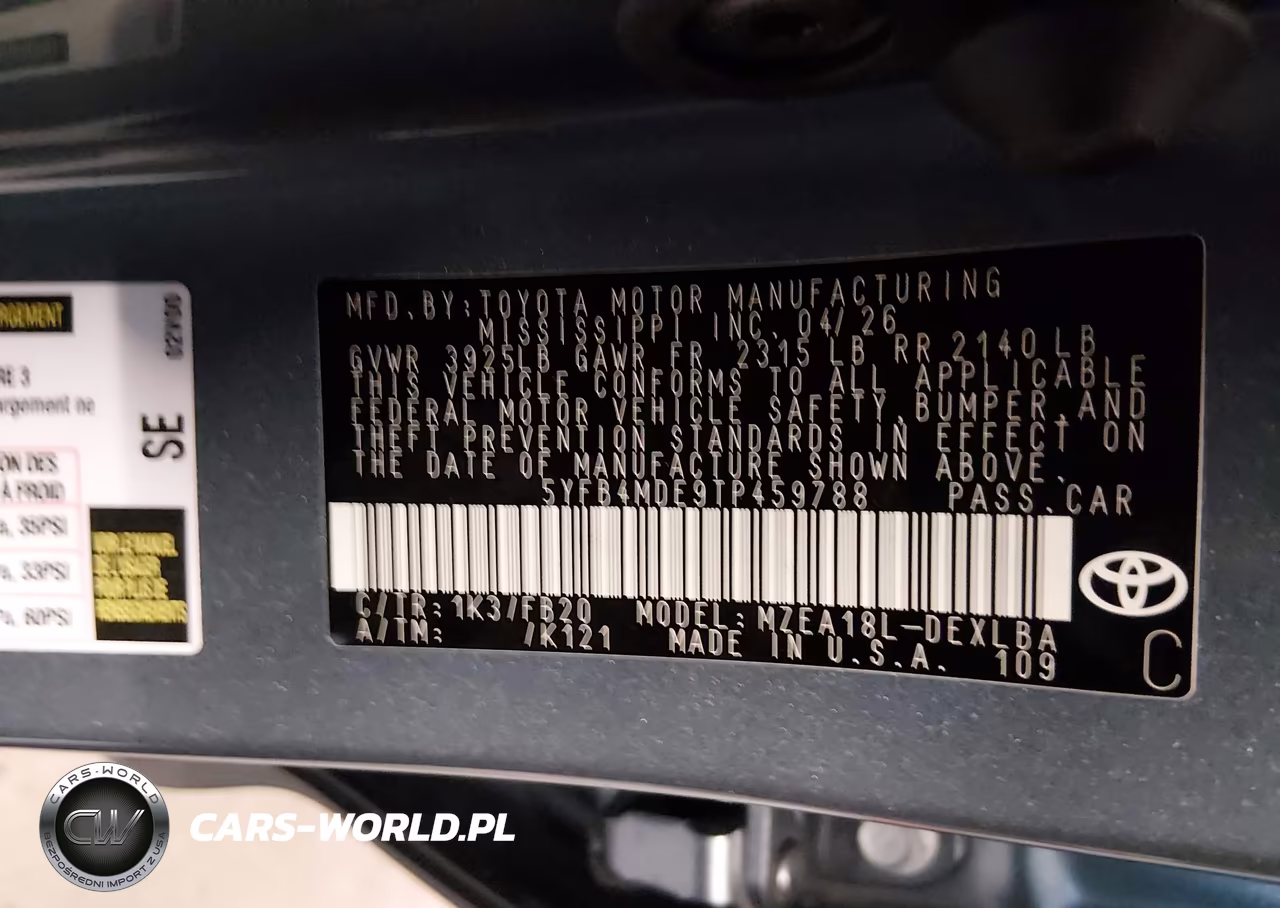 2026 Toyota Corolla Le VIN:5YFB4MDE9TP459788 - 9