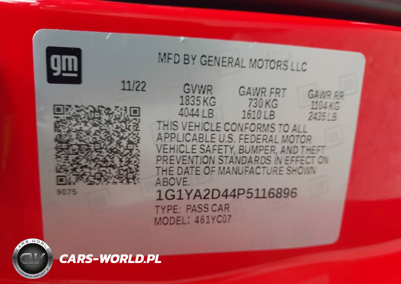 2023 Chevrolet Corvette Stingray Rwd 1Lt VIN:1G1YA2D44P5116896 - 9
