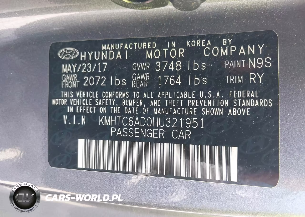 2017 Hyundai Veloster Value Edition VIN:KMHTC6AD0HU321951 - 9