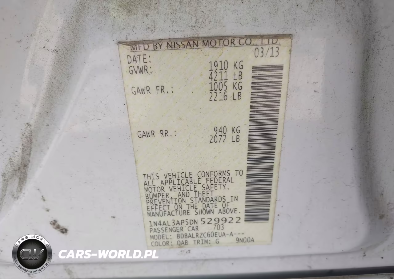 2013 Nissan Altima 2.5 S VIN:1N4AL3AP5DN529922 - 9