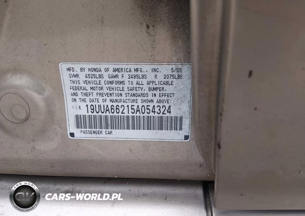 2005 Acura Tl VIN:19UUA66215A054324 - 9