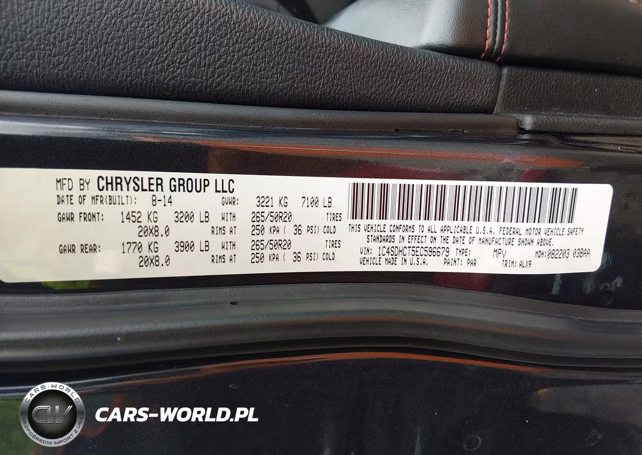 2014 Dodge Durango R-T VIN:1C4SDHCT5EC596679 - 9