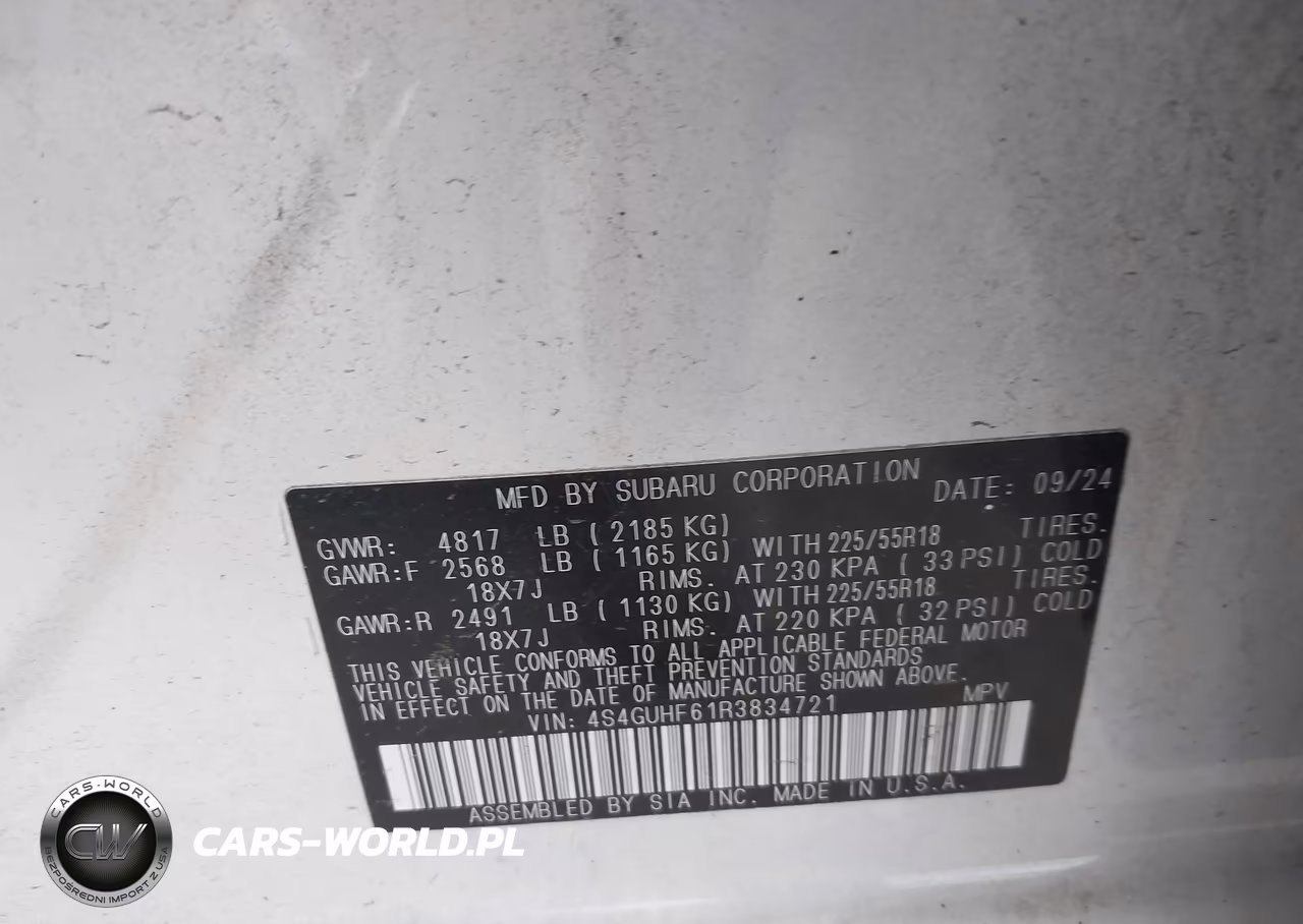 2024 Subaru Crosstrek Sport VIN:4S4GUHF61R3834721 - 9
