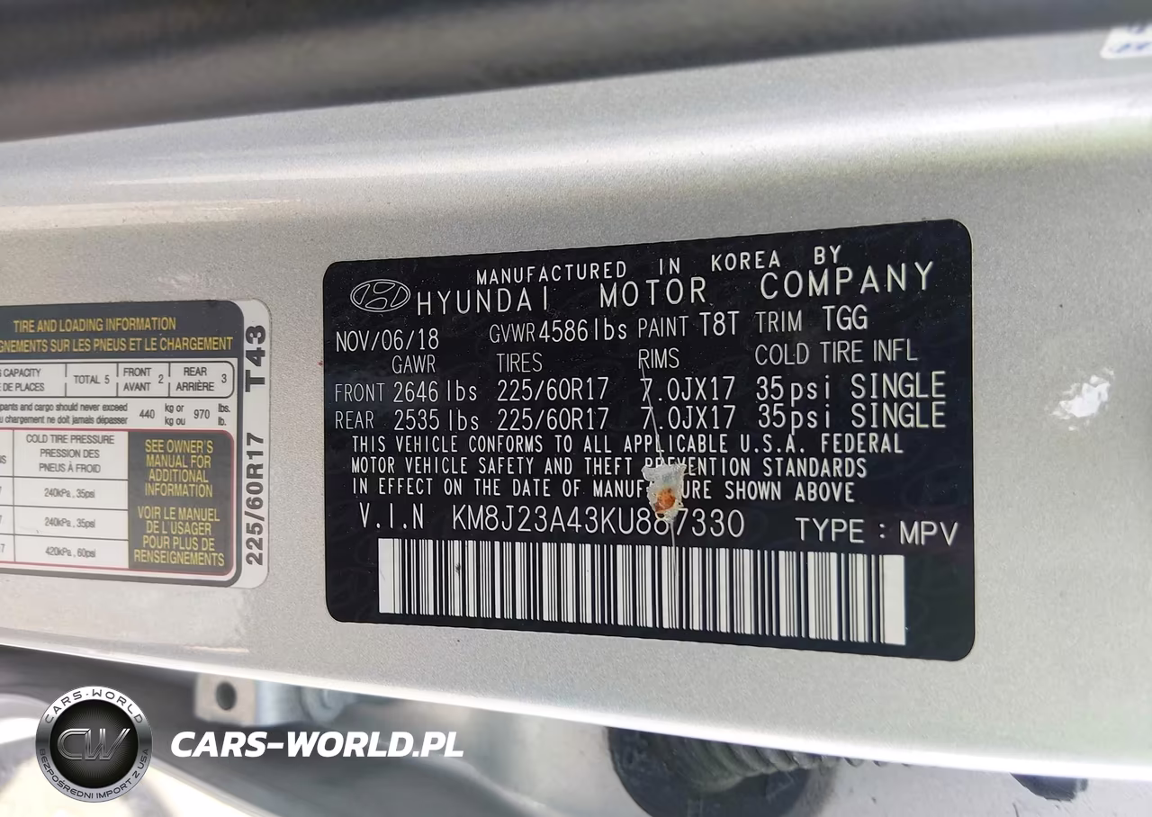 2019 Hyundai Tucson Se VIN:KM8J23A43KU887330 - 9