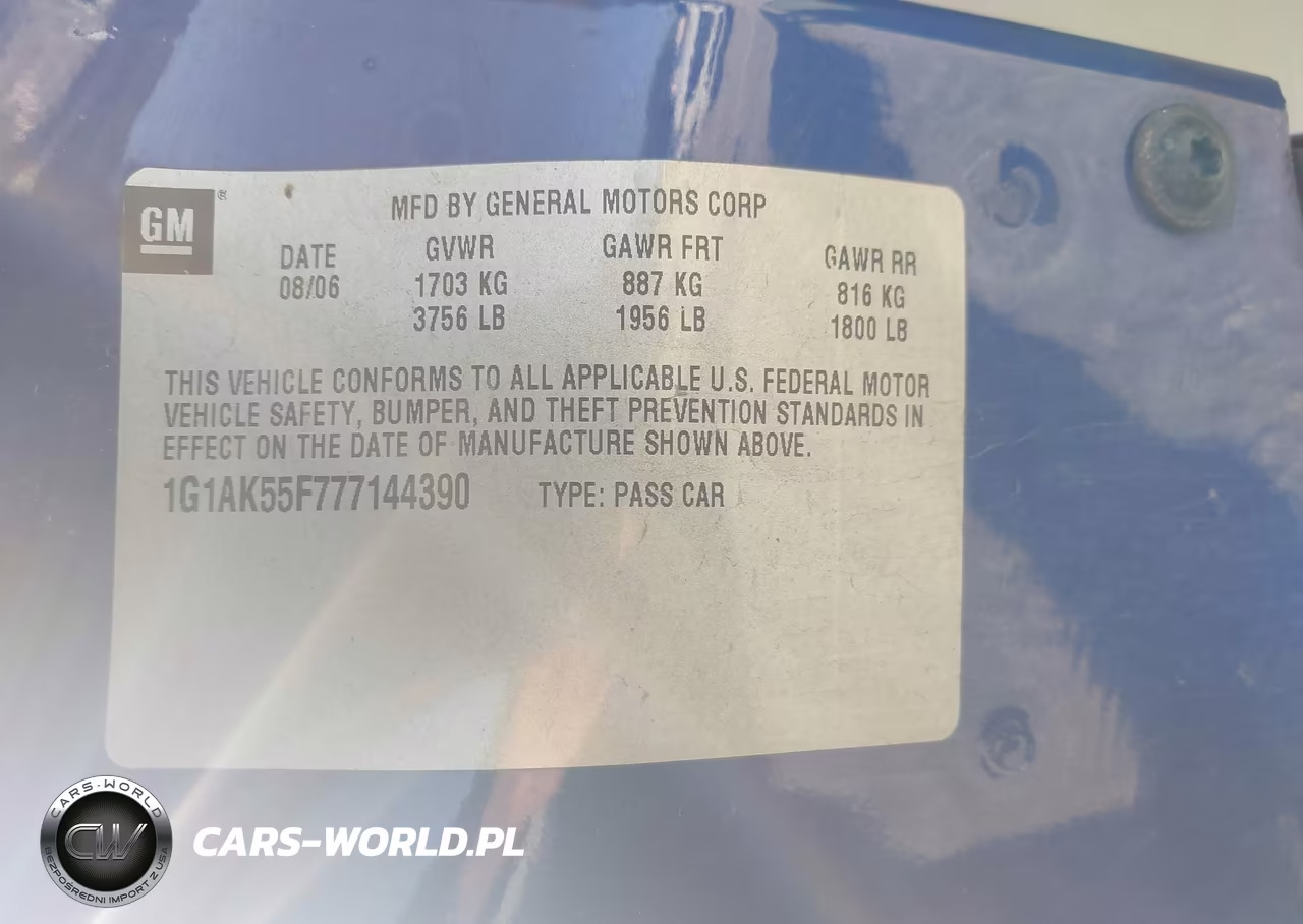 2007 Chevrolet Cobalt Ls VIN:1G1AK55F777144390 - 9