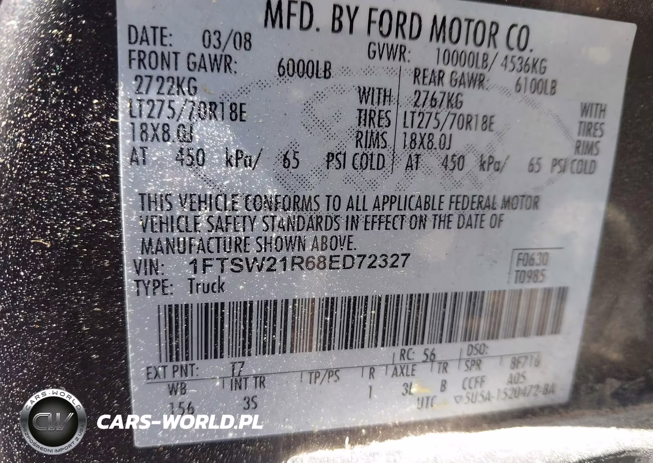 2008 Ford F-250 Fx4-Harley-Davidson-King Ranch-Lariat-Xl-Xlt VIN:1FTSW21R68ED72327 - 9