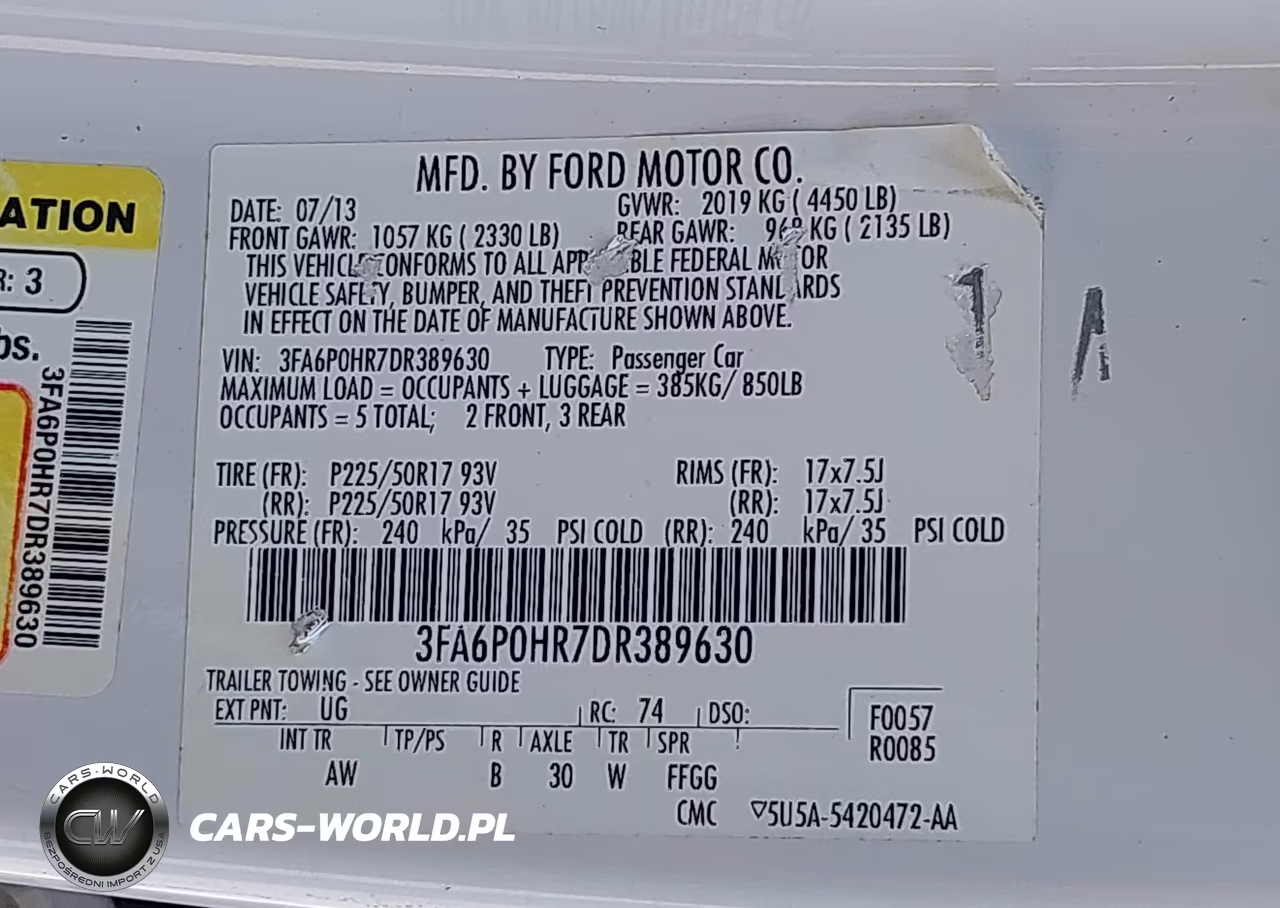 2013 Ford Fusion Se VIN:3FA6P0HR7DR389630 - 9