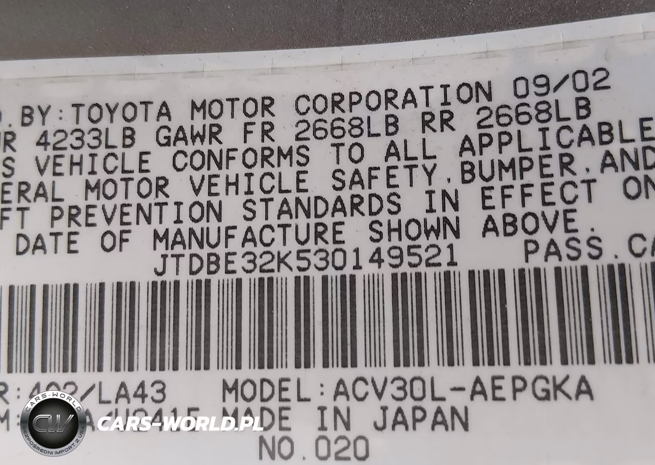 2003 Toyota Camry Xle VIN:JTDBE32K530149521 - 9