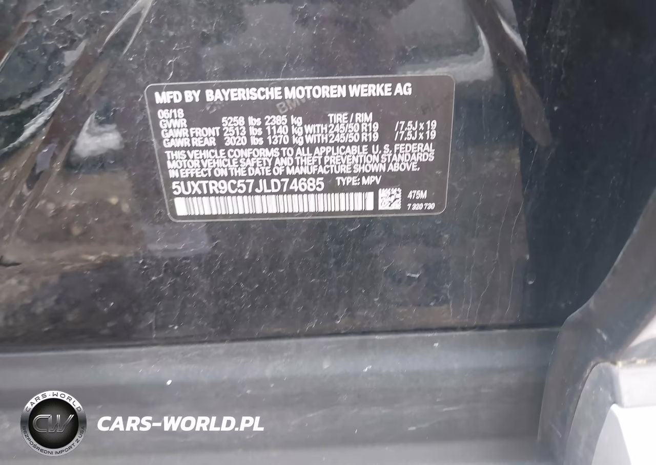 2018 BMW X3 xDrive30I VIN:5UXTR9C57JLD74685 - 9