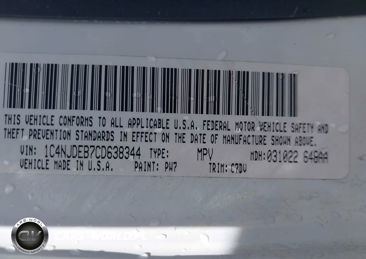 2012 Jeep Compass Latitude VIN:1C4NJDEB7CD638344 - 9