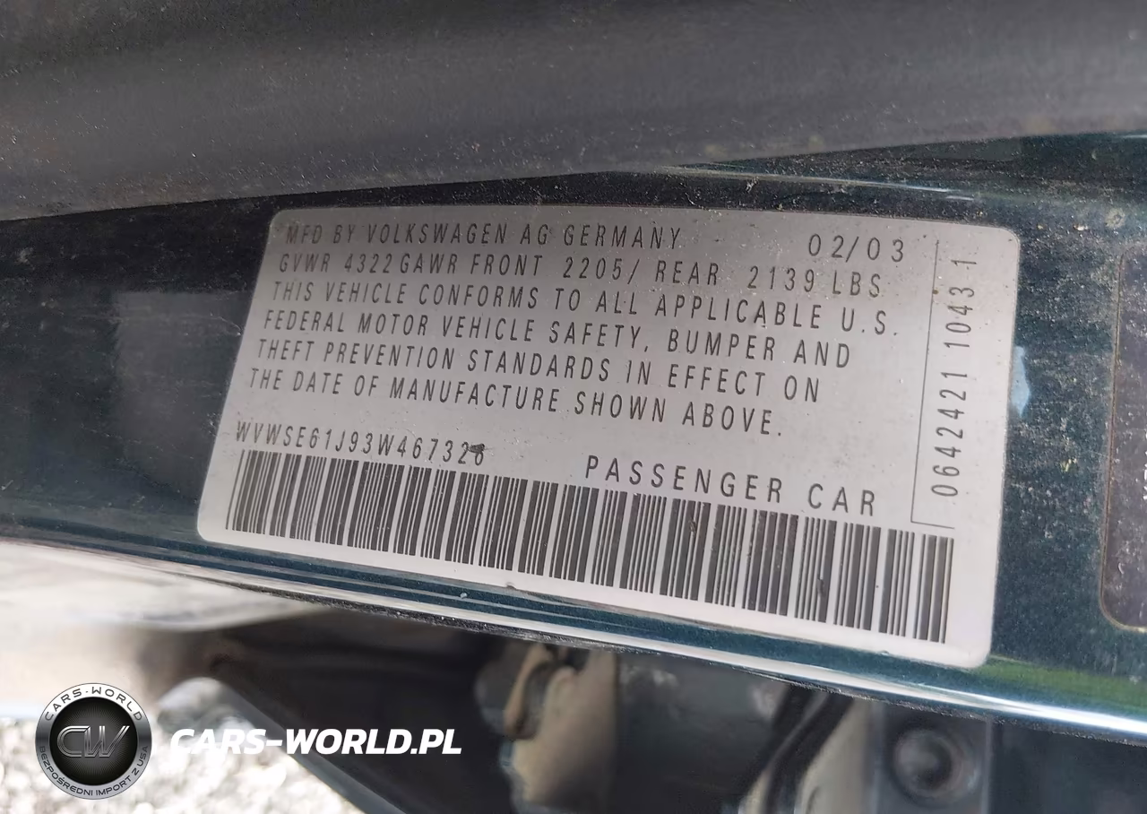 2003 Volkswagen Jetta Gls 1.8T VIN:WVWSE61J93W467326 - 9