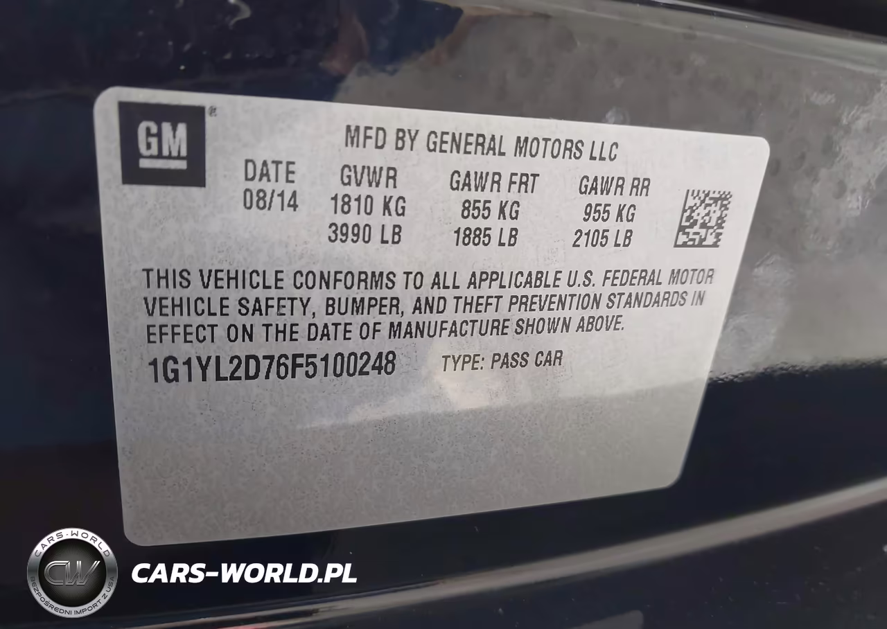 2015 Chevrolet Corvette Stingray Z51 VIN:1G1YL2D76F5100248 - 9