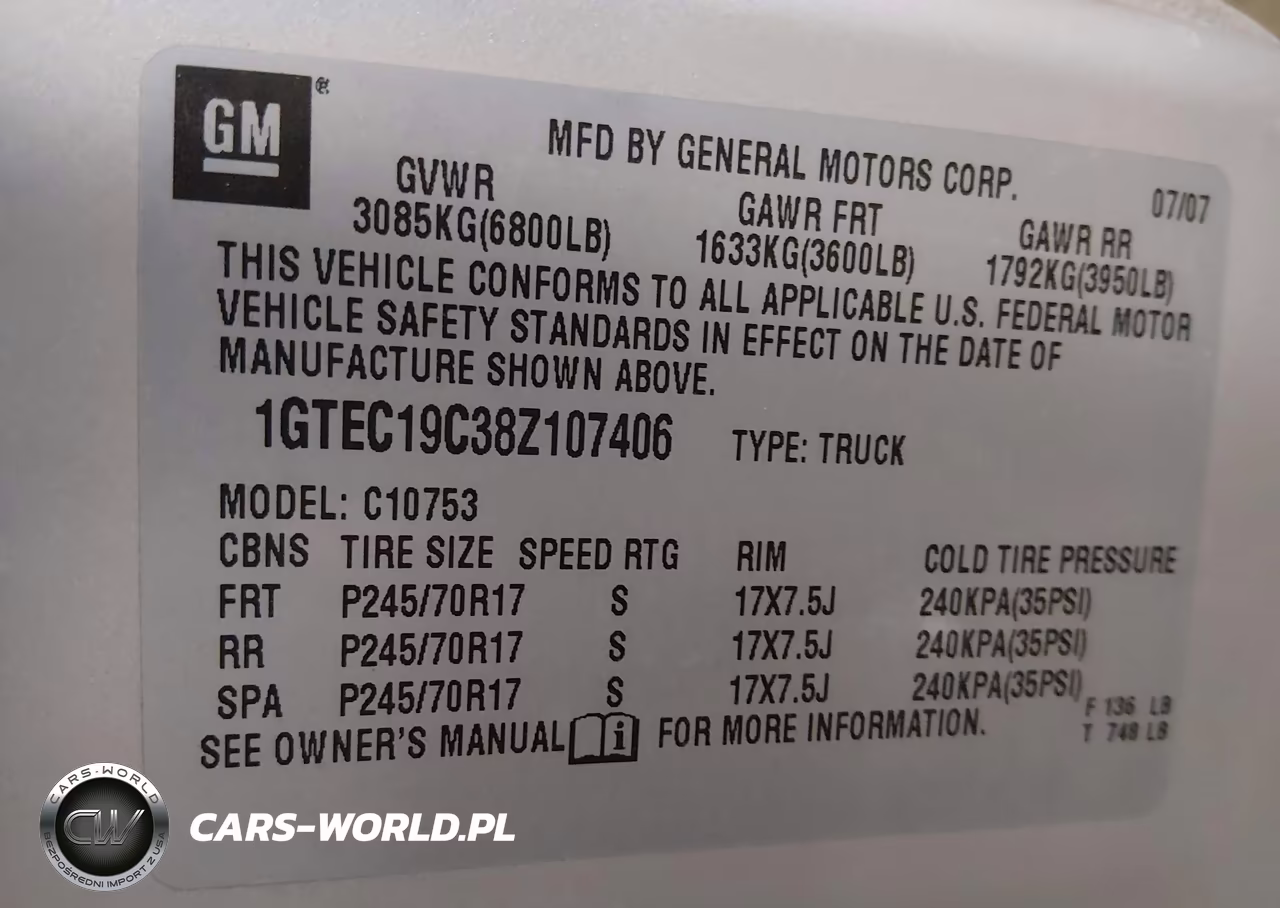 2008 GMC Sierra 1500 Sle1 VIN:1GTEC19C38Z107406 - 9