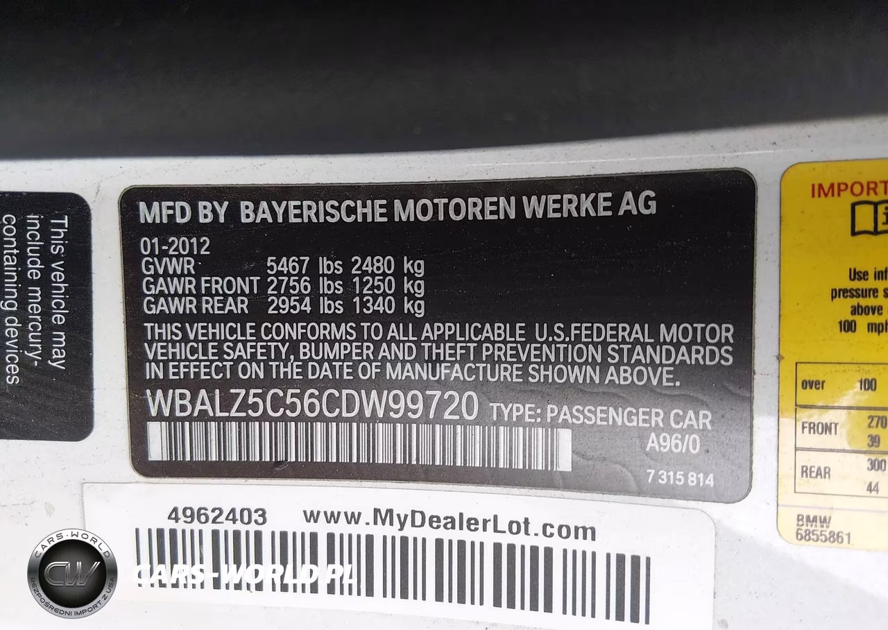 2012 BMW 650I xDrive VIN:WBALZ5C56CDW99720 - 9