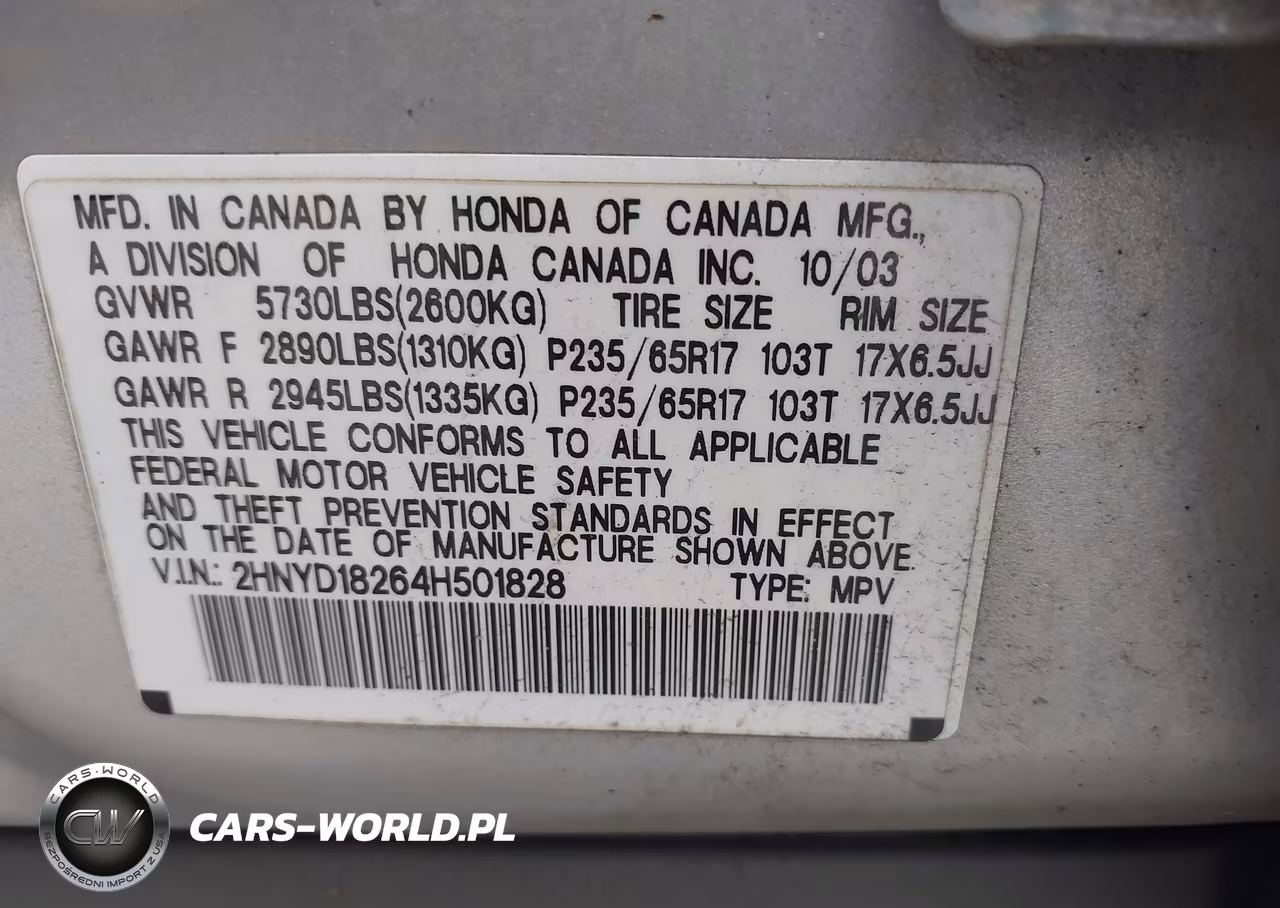 2004 Acura Mdx VIN:2HNYD18264H501828 - 9