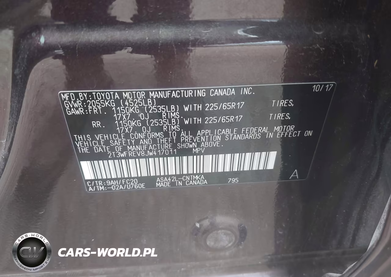 2018 Toyota Rav4 Xle VIN:2T3WFREV8JW417011 - 9