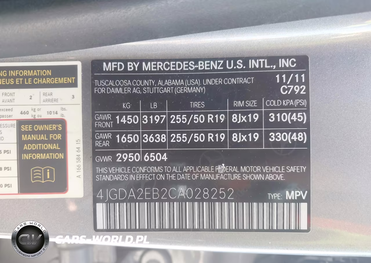 2012 Mercedes-Benz Ml 350 Bluetec 4Matic VIN:4JGDA2EB2CA028252 - 9