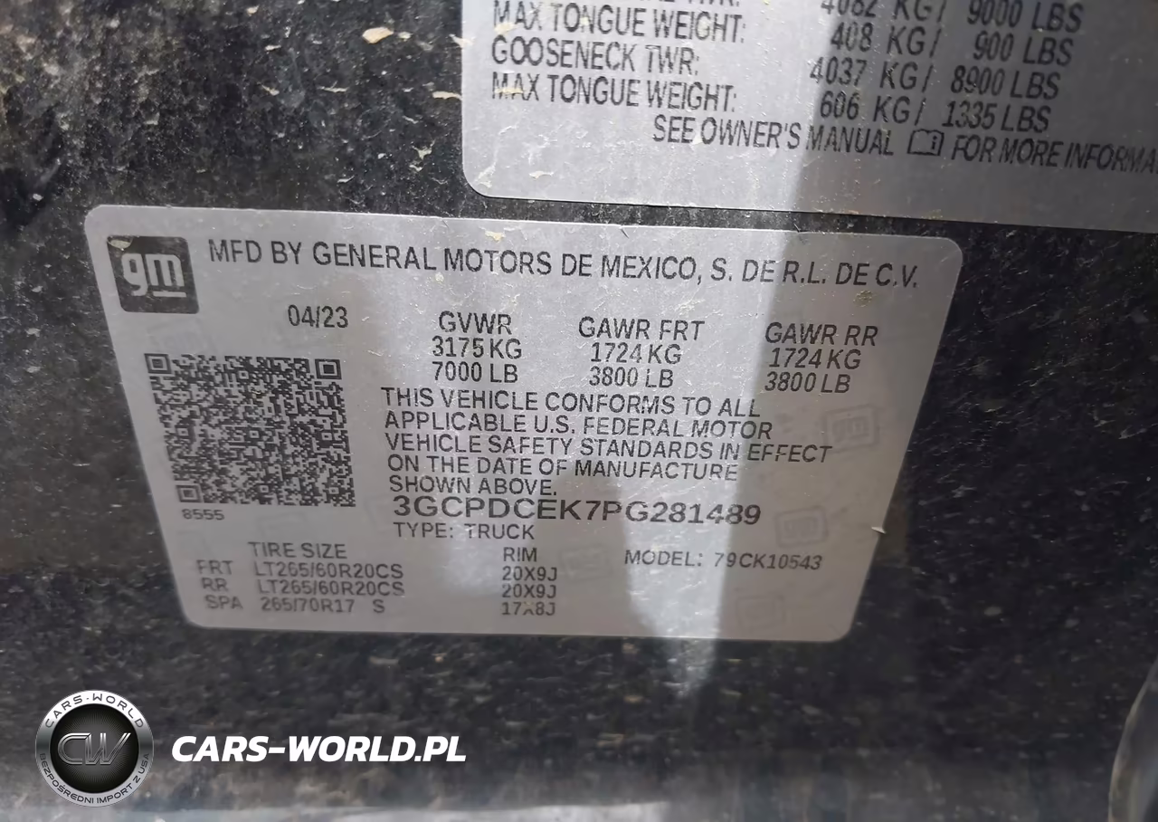 2023 Chevrolet Silverado 1500 4Wd Short Bed Custom Trail Boss VIN:3GCPDCEK7PG281489 - 9