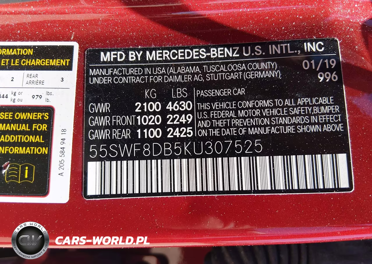2019 Mercedes-Benz C 300 VIN:55SWF8DB5KU307525 - 9