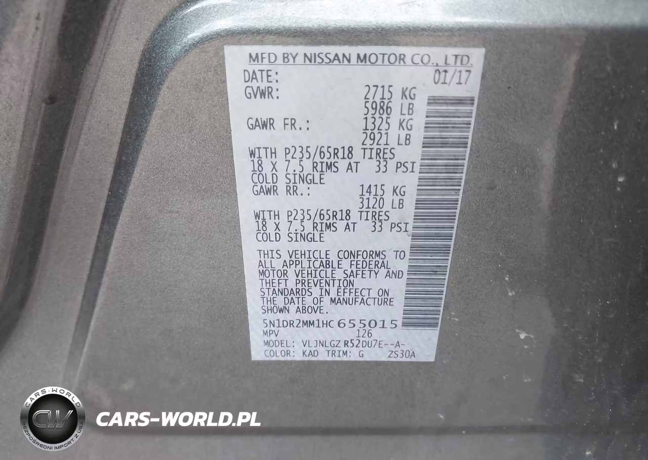 2017 Nissan Pathfinder Sl VIN:5N1DR2MM1HC655015 - 9