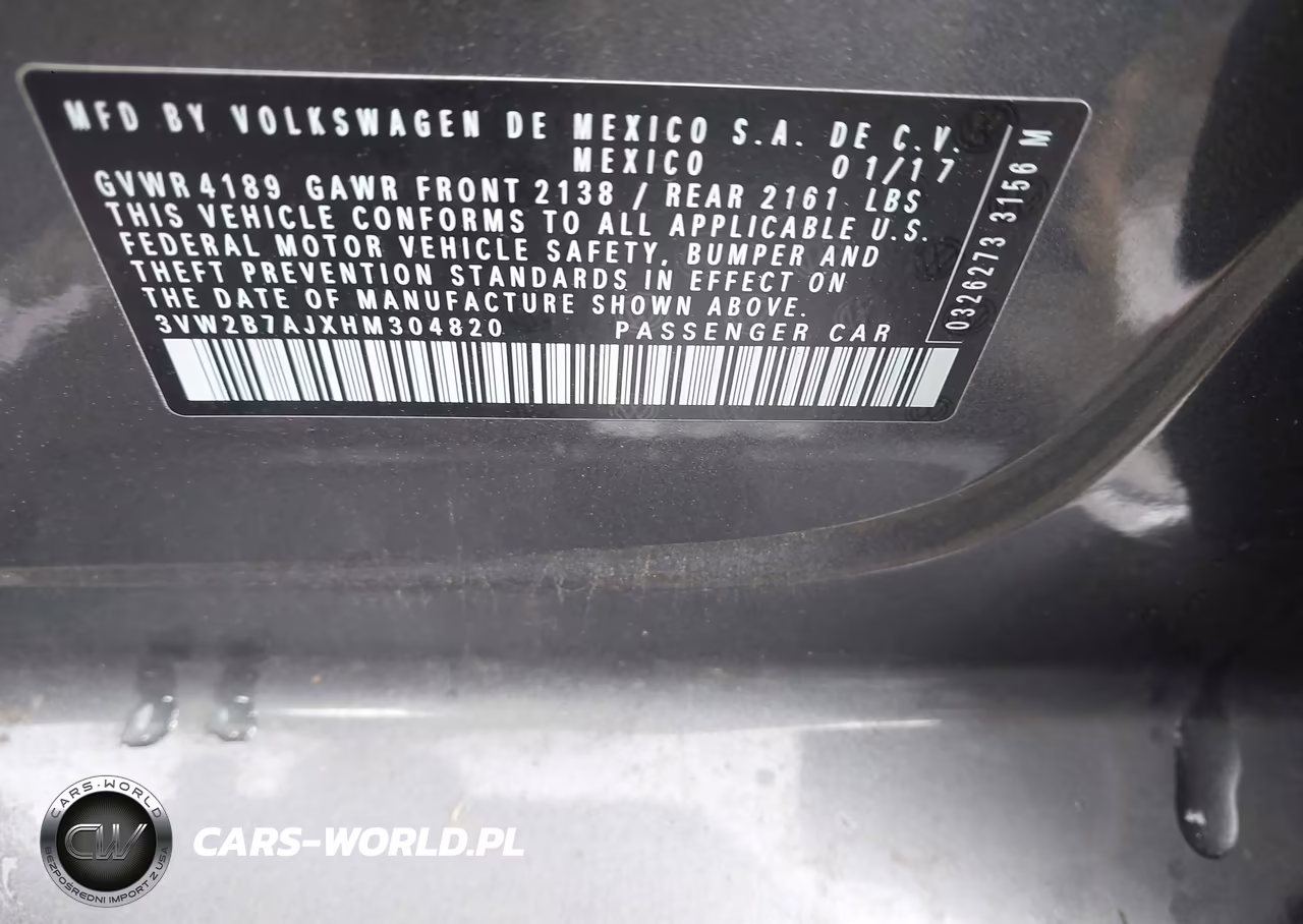 2017 Volkswagen Jetta 1.4T S VIN:3VW2B7AJXHM304820 - 9