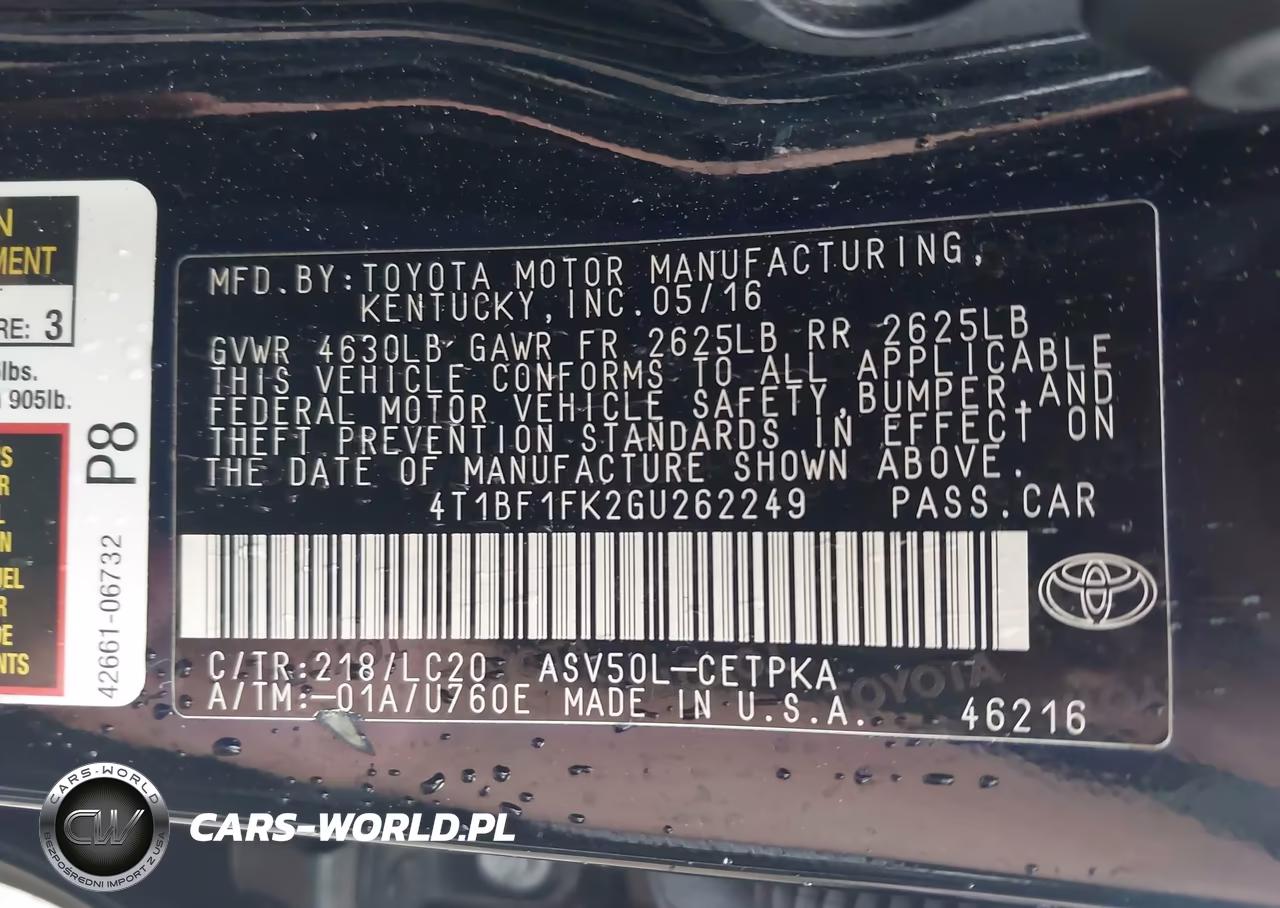 2016 Toyota Camry Xse VIN:4T1BF1FK2GU262249 - 9