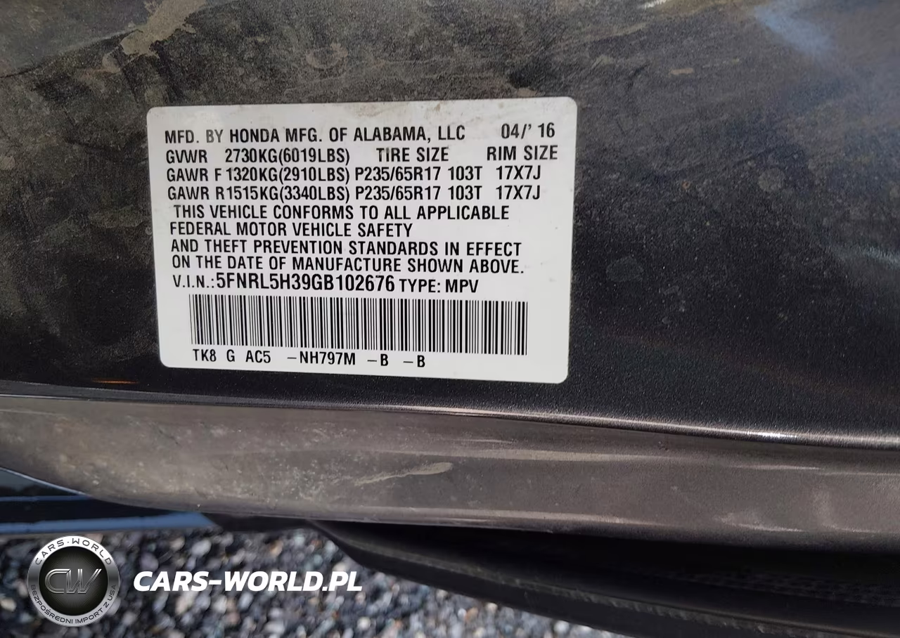 2016 Honda Odyssey Se VIN:5FNRL5H39GB102676 - 9