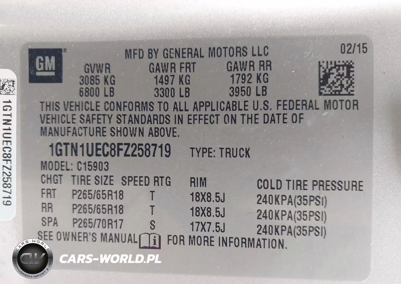 2015 GMC Sierra 1500 Sle VIN:1GTN1UEC8FZ258719 - 9