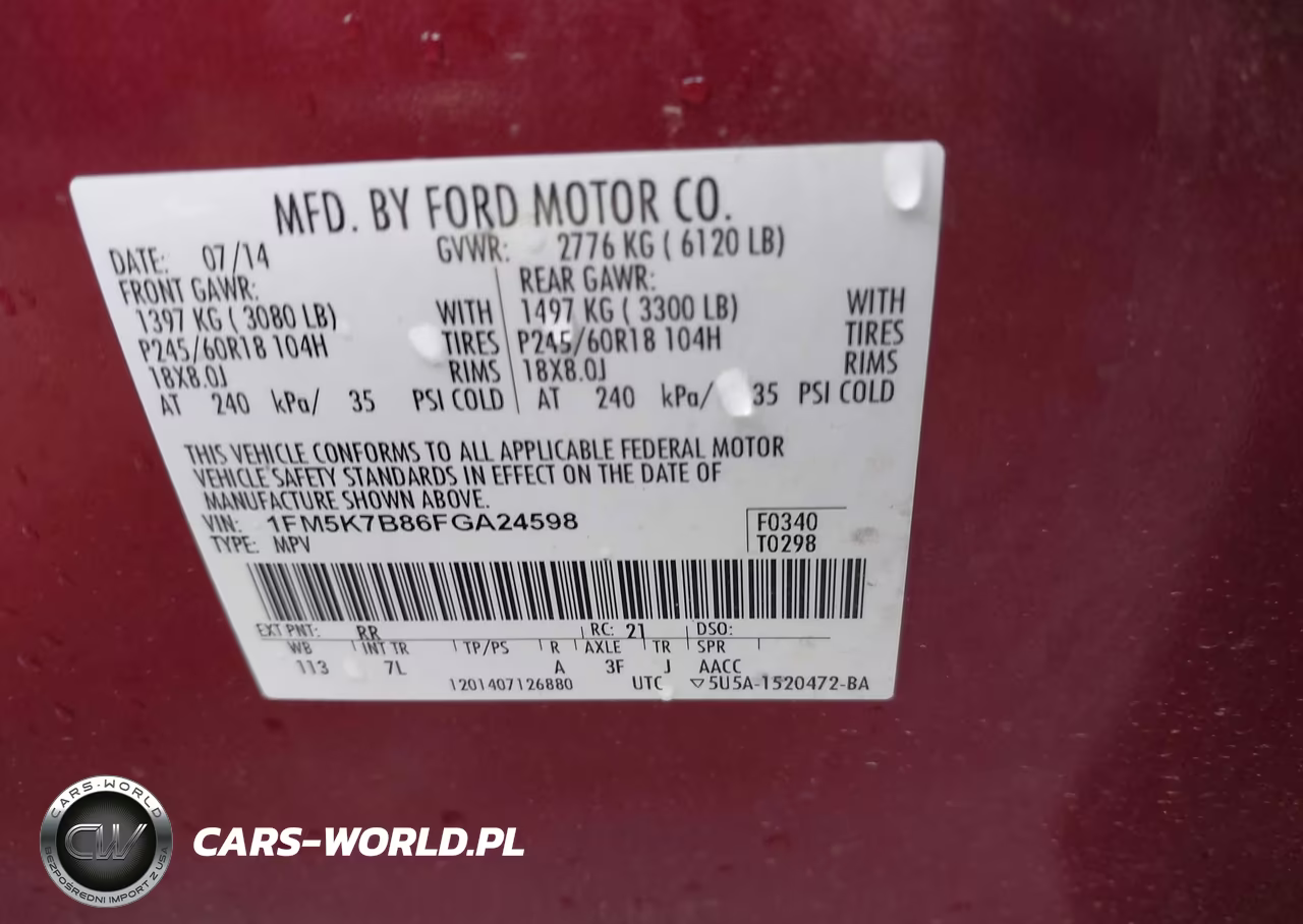 2015 Ford Explorer VIN:1FM5K7B86FGA24598 - 9