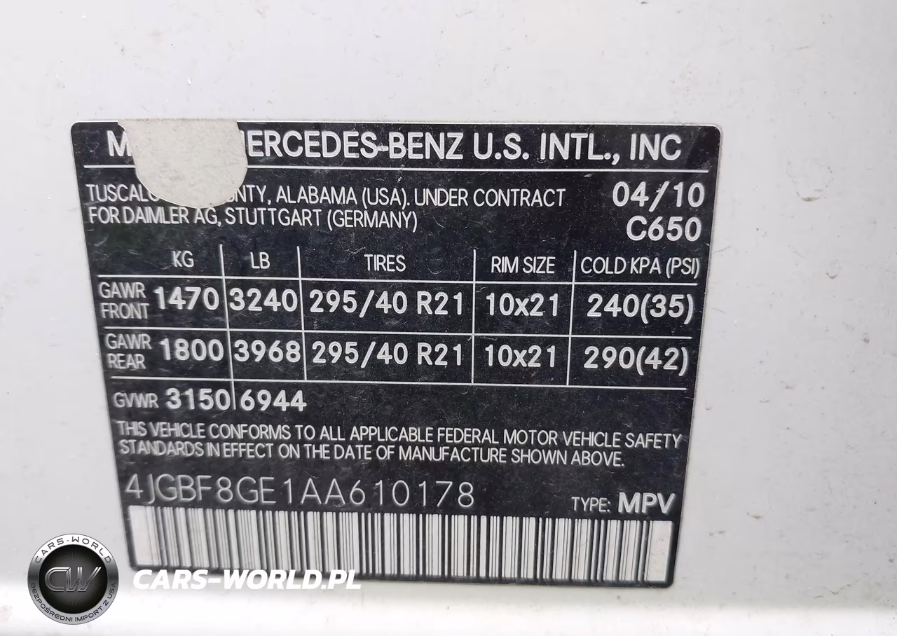 2010 Mercedes-Benz Gl 550 4Matic VIN:4JGBF8GE1AA610178 - 9