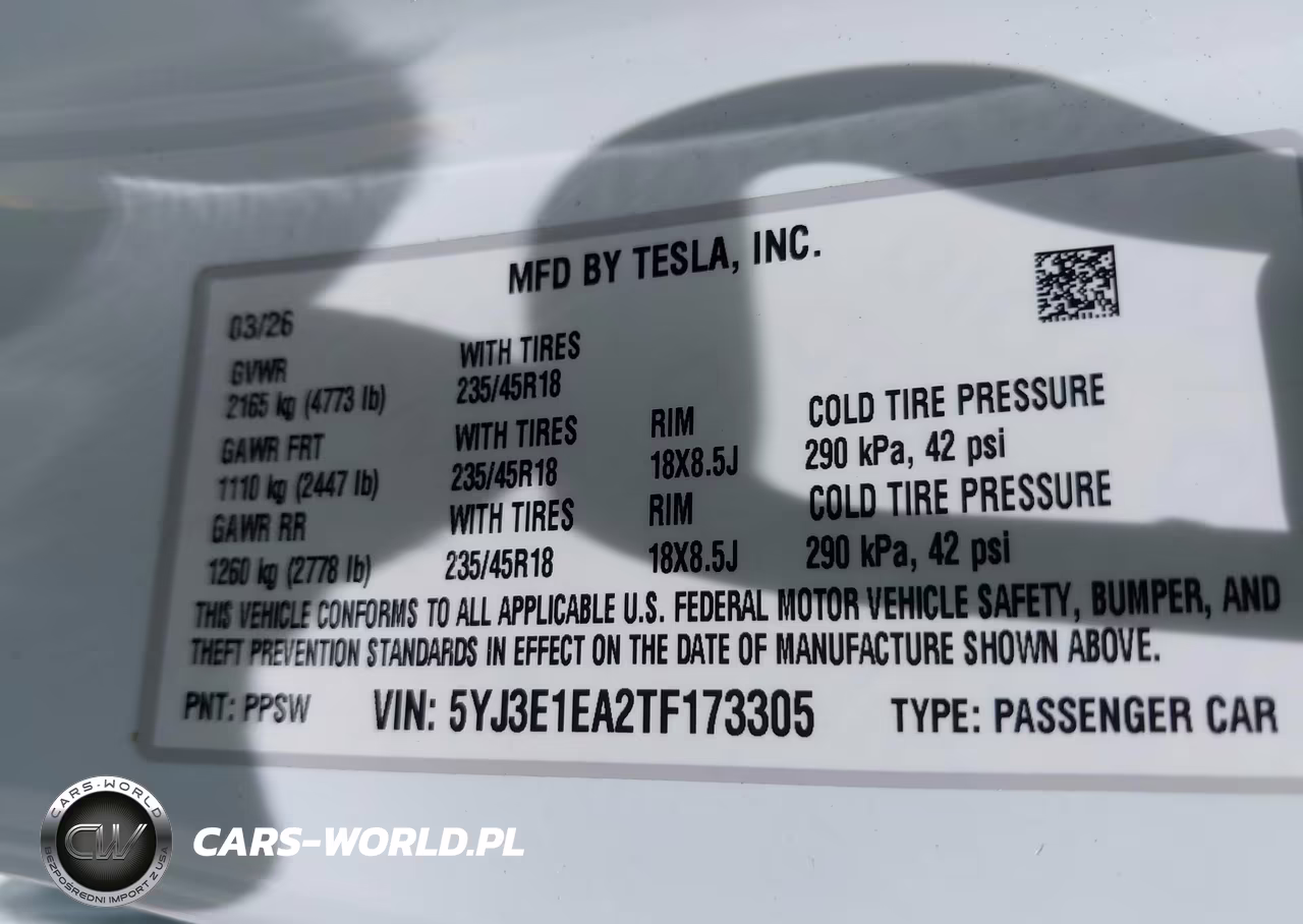 2026 Tesla Model 3 Premium Rear-Wheel Drive-Rear-Wheel Drive VIN:5YJ3E1EA2TF173305 - 9