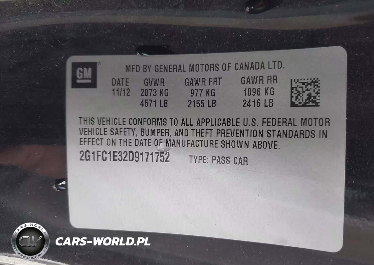 2013 Chevrolet Camaro 2Lt VIN:2G1FC1E32D9171752 - 9