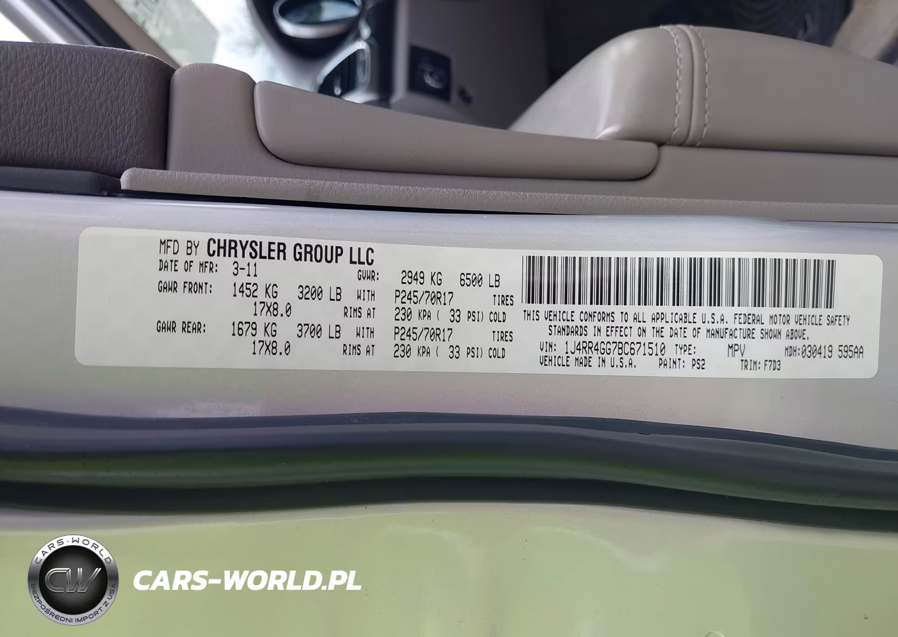2011 Jeep Grand Cherokee Laredo VIN:1J4RR4GG7BC671510 - 9