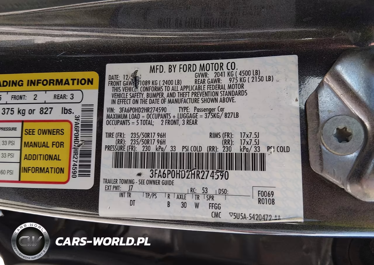 2017 Ford Fusion Se VIN:3FA6P0HD2HR274590 - 9