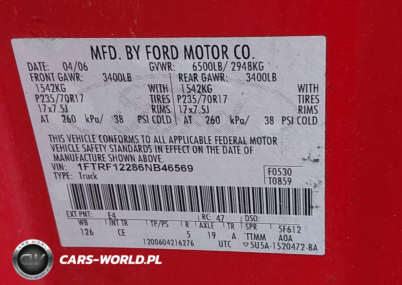 2006 Ford F-150 Stx-Xl-Xlt VIN:1FTRF12286NB46569 - 9