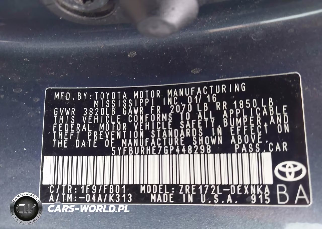 2016 Toyota Corolla Le VIN:5YFBURHE7GP448298 - 9