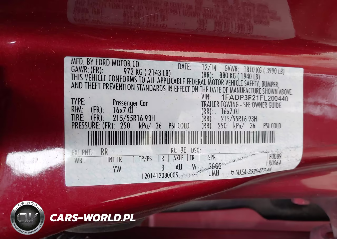 2015 Ford Focus Se VIN:1FADP3F21FL200440 - 9