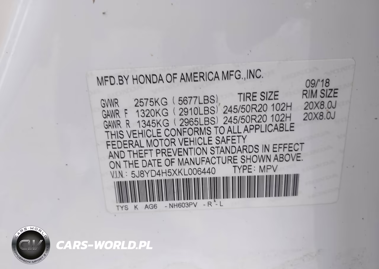 2019 Acura Mdx Tech Pkg VIN:5J8YD4H5XKL006440 - 9