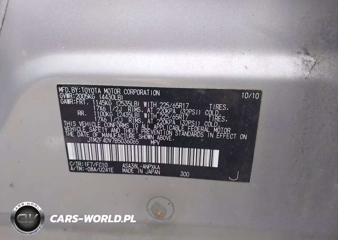 2011 Toyota Rav4 VIN:JTMZF4DV7B5036065 - 9