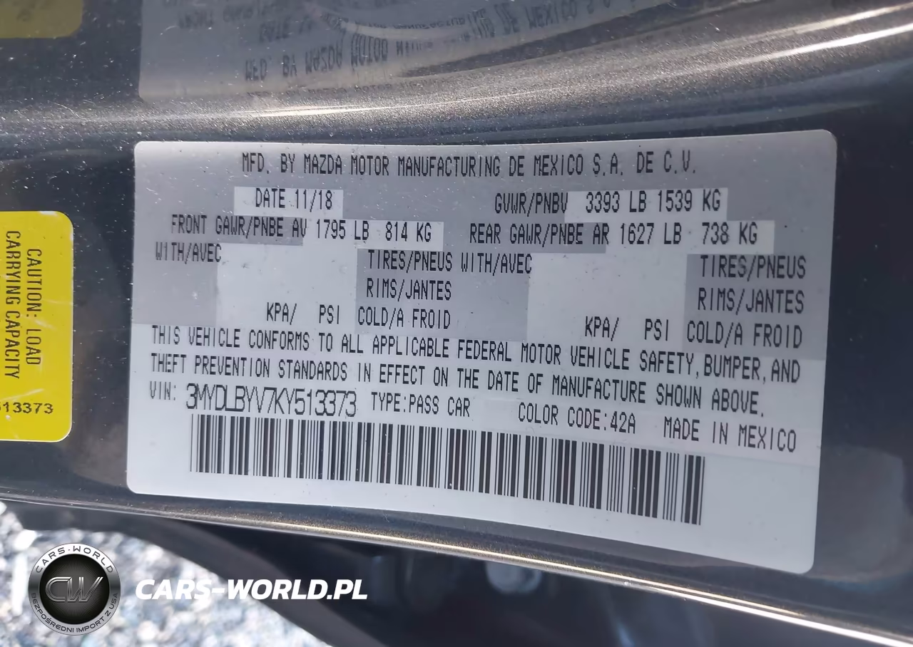 2019 Toyota Yaris Le VIN:3MYDLBYV7KY513373 - 9