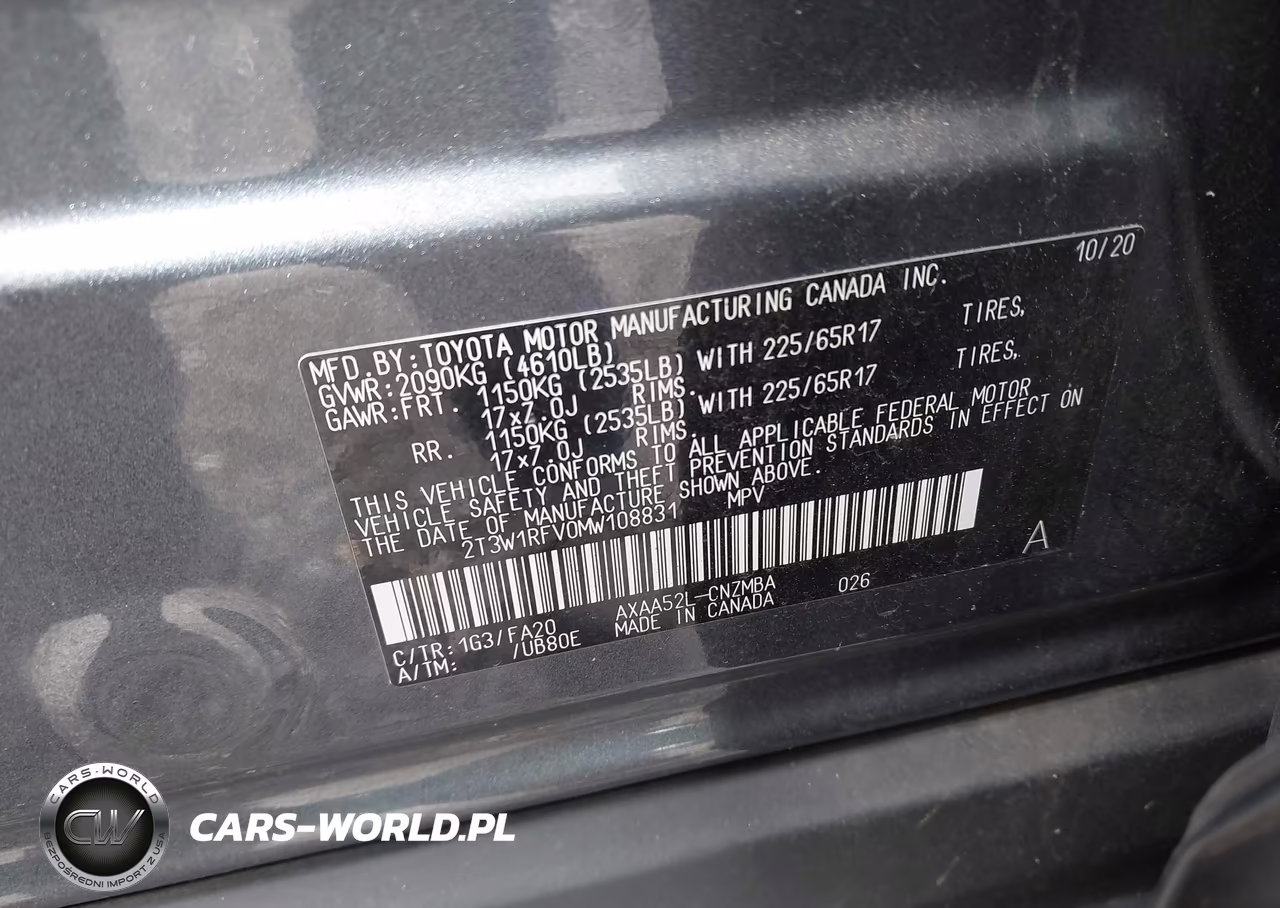 2021 Toyota Rav4 Xle VIN:2T3W1RFV0MW108831 - 9
